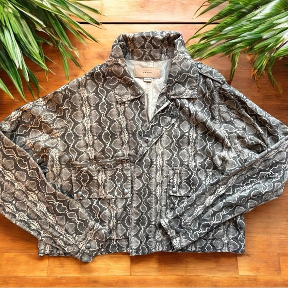 BLANKNYC Snakeskin Print Moto Jacket - Medium - Picture 7 of 14